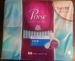 Poise Ultra Thin-shape Incontinence Pads- Regular, 66 Pieces. Fixed Price $39.99.