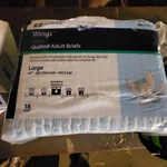 Covidien Wings Plus Quilted Adult Briefs Size Large 45'' - 58'' 18 Count #77074. Fixed Price $18.99.