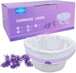 Liners For Bedside Commode, Portable Toilet, Pan, 100 Count Lavender. Fixed Price $31.99.