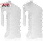Dealmed Male With Attached Cover Portable Urinals For Men Transluc. Fixed Price $12.74.