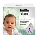 Kirkland Signature Diaper, Size 1, 96 Count. Fixed Price $35.58.