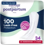 Always Discreet Postpartum And Adult Incontinence Pads For Women, Maximum Absorb. Fixed Price $25.30.