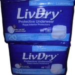 Livdry Adult Incontinence Underwear, Sm, 40-PACK, Extra Absorbency Diapers. Fixed Price $42.95.