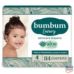 Bumbum Luxury Skincare Disposable Diapers Size 114CT: For 22-37 Lbs. Fixed Price $40.27.