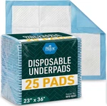 25-COUNT Disposable Underpads 23"X36" Super Absorbent Protection. Fixed Price $23.23.