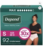 Depend Fresh Protection Adult Incontinence Underwear For Women Size Small 92. Fixed Price $75.75.