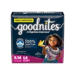 Goodnites Youth Absorbent Underwear Small / Medium 43 To 68 Lbs. 14 Ct Bulk Dis. Fixed Price $13.00.