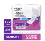 Equate Options Women's Incontinence Pads, Ultimate Absorbency, Unscented (102 ). Fixed Price $28.44.