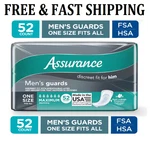Assurance Men's Guards, Maximum Absorbency, One Size Fits All, 52 Count. Fixed Price $14.91.