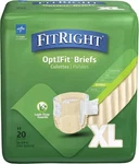 Medline Fitright Optifit Extra Briefs Adult Xl 56-64" 80 Count Case 4X20 New. Fixed Price $39.95.