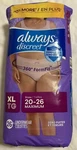 Always Discreet Underwear Maximum Protection Count 360 Sz Xl 20-26. Fixed Price $15.19.