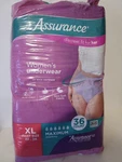 Assurance Womens Incontinence Postpartum Underwear Xl (pant Size 22-34) 36 Ct. Fixed Price $26.99.