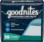 Goodnites Disposable Pads/bed Mats For Bedwetting, 2.4 X 2.8 Ft, 36 Ct.... Fixed Price $58.76.