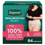 Depend Protection Plus Ultimate Underwear Women Large 84 Discreet Delivery. Fixed Price $67.95.