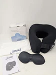 Jiaao Travel Neck Pillow Airplane, 2025 Upgraded Memory Foam Jet Black, Eye Mask. Fixed Price $21.25.