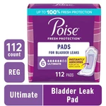 Poise Incontinence Pads For Women, 6 Drop Ultimate Absorbency, Regular Length. Fixed Price $59.64.