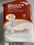 Tranquility Slimline Disposable Briefs Size Xs 10 Ct. Fixed Price $10.00.