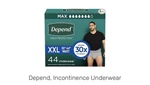 Depend Fresh Protection, Incontinence Underwear For Men, 44 Count Xxl. Fixed Price $44.99.