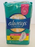 Always Ultra Thin Pads Size 1 Regular With Flexi-wings 36 Count Leakguard Pr. Fixed Price $7.00.