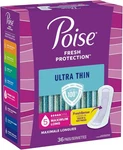 Poise Fresh Protection Ultra Thin Female Incontinent Pad Long Length 14.1 Inch. Fixed Price $42.99.
