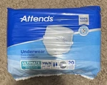 Attends Underwear Youth Small 20 -34 Ultimate Absorbency Unisex, Count. Fixed Price $15.99.
