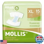 Mollis Adult Diapers For Women And Men, Unisex Disposable Incontinence Briefs. Fixed Price $42.95.
