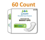 60 Secure Booster Pad Maximum Ups 13.8 Inch Long Heavy Absorbency Unisex. Fixed Price $38.89.