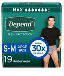 Depend Fresh Protection Adult Incontinence Underwear, S/m, 19CT. Fixed Price $12.99.
