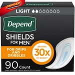 Depend Shields Incontinence Pads For Men, Light Absorbency, One Size, White. Fixed Price $27.58.
