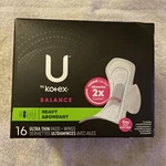 Balance By Kotex-heavy-ultra Thin Pads With WINGS-16 Count. Fixed Price $7.99.