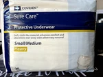 Covidien Sure Care Protective Underwear Small Med Heavy Absorbency Bag Of 20CT. Fixed Price $7.99.
