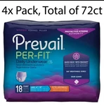 Prevail Per-fit Women Daily Underwear Large 72 Total Pieces ( 4 Packs Of 18). Fixed Price $35.00.