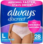 Adult Incontinence For Women And Postpartum Underwear, Large, Up To 10. Fixed Price $29.73.