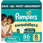 Pampers Swaddlers Ultra Diapers, Size (30+ Pounds), 86 Count. Fixed Price $83.99.