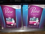 2 Poise Ultra Thin Women's Incontinence 11 Pads (without Wings). Fixed Price $18.00.