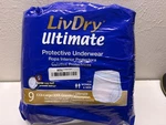 Livdry Ultimate 3XL Incontinence Underwear Waists 72"-92" Count. Fixed Price $9.99.
