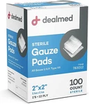 Dealmed Sterile Gauze Pad Sponges Dressing, 2" X 12 Ply Singles - 5,000 Count. Fixed Price $69.99.