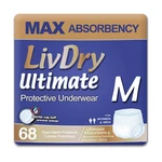 Livdry Ultimate Adult Incontinence Underwear, Max Absorbent Diapers Wit.... Fixed Price $121.68.