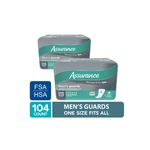 Assurance Men's Guards, Maximum Absorbency, One Size Fits All, 52 Count. Fixed Price $29.99.