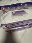Vguard Premium Adult Wipes Xlarge Unscented Non-woven Fabric 8X12 10 Pkgs. Fixed Price $50.00.