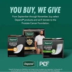 Depends Guards Incontinence Pads For Men, Maximum Absorbency, 52 Count. Fixed Price $24.99.