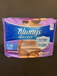 Always Discreet Incontinence Underwear For Women Maximum - Large 17 Count. Fixed Price $10.00.