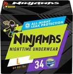 Ninjamas Nighttime Bedwetting Underwear Boys Size (64-125 Lbs), 34 Count. Fixed Price $47.82.