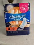 Always Maxi Size Overnight Up To 100% Leak Free Comfort (1 Pack 14 Pads). Fixed Price $8.00.