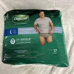 Depend Fresh Protection Fit-flex Incontinence Underwear For Men Size Large. Fixed Price $17.00.