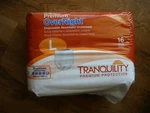 Tranquility Premium Overnight Disposable Absorbent Underwear, Large, Pack Of 16. Fixed Price $13.95.