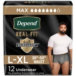 Depend Real Fit Adult Diapers, Incontinence Underwear For Men, Disposable, Ma.... Fixed Price $20.99.
