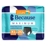Because Premium Maximum Absorbency Adult X-large (20 Count), Black. Fixed Price $33.75.