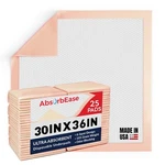 25 Pack 30 X 36 Ultra Heavy Absorbency Underpads, Adult Disposable Polymer. Fixed Price $28.45.