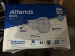 New Attends Adult Brief Diapers Heavy Absorbency - Size Medium 32 To 42 Unopened. Fixed Price $12.50.